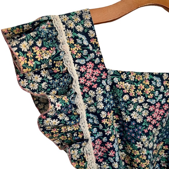 π Vintage Gunne Sax Style Prairie Dress Floral Pattern V-Neck w/ Pocketsπ - Picture 7 of 15